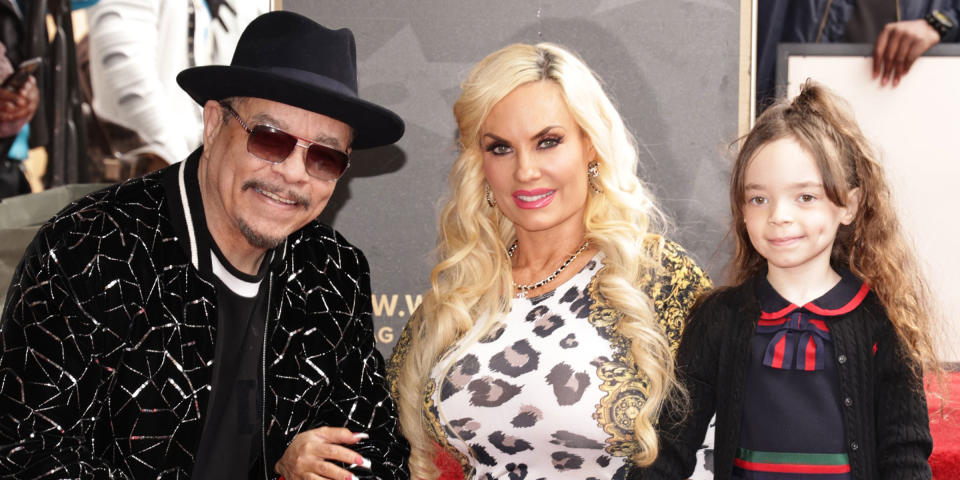 Ice-T, Coco Austin and Chanel at the rapper's Walk of Fame ceremony in Hollywood on Feb. 17, 2023. (Todd Williamson/NBC via Getty Images)