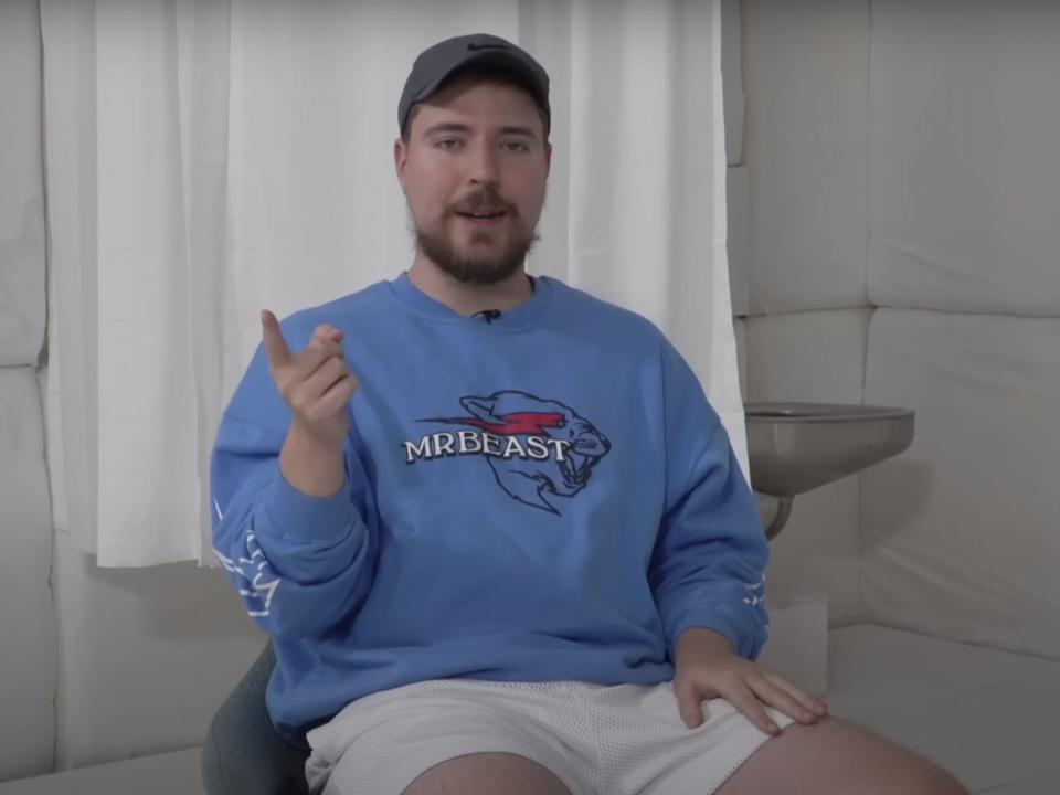 A picture of MrBeast during the interview.