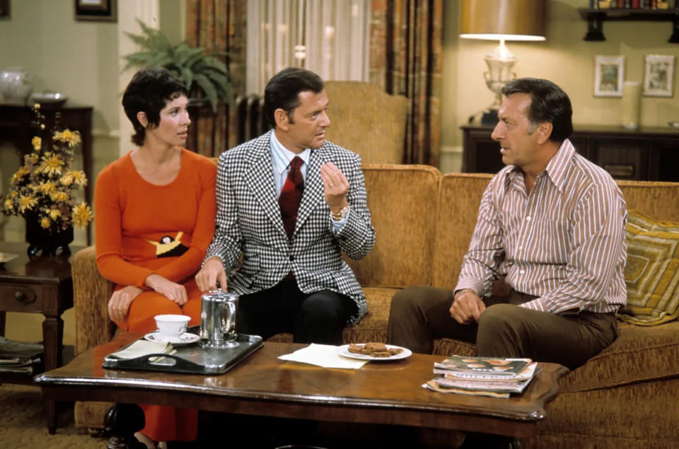 Elinor Donahue, Tony Randall and Jack Klugman in The Odd Couple