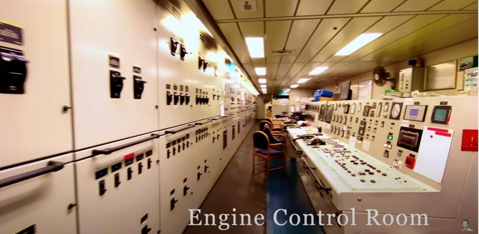Maersk engine control room