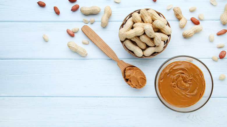 bowl of peanut butter