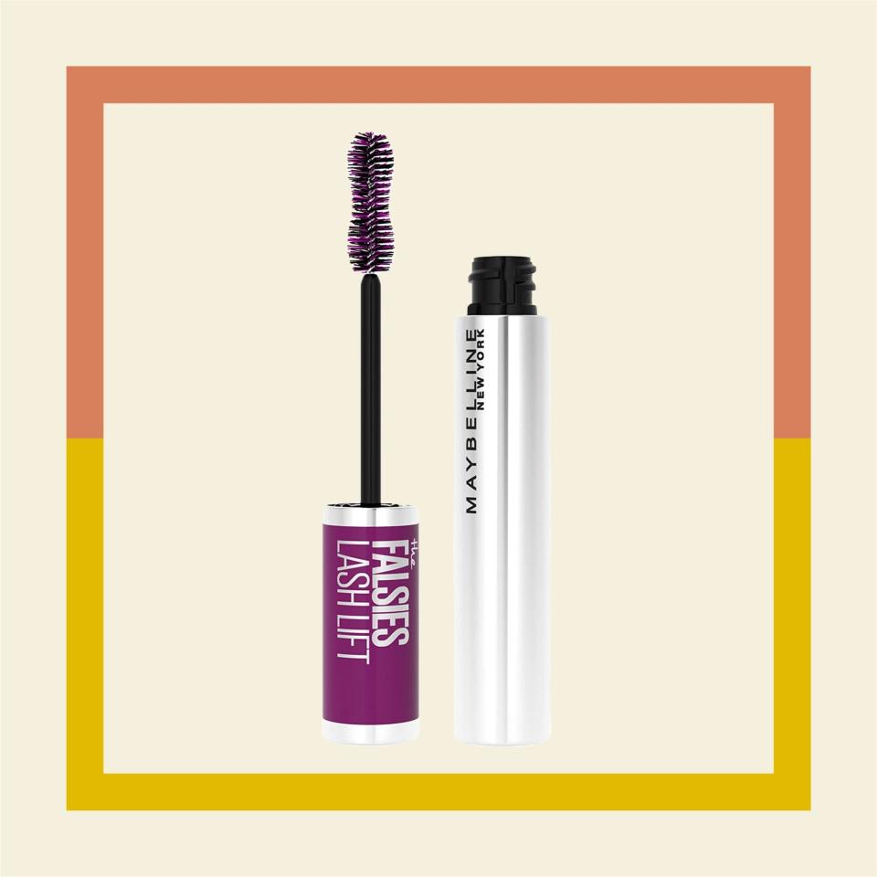 Maybelline The Falsies Lash Lift Washable Mascara Volumizing, Lengthening, Lifting, Curling, Multiplying, Eye Makeup, Blackest Black, 1 Count