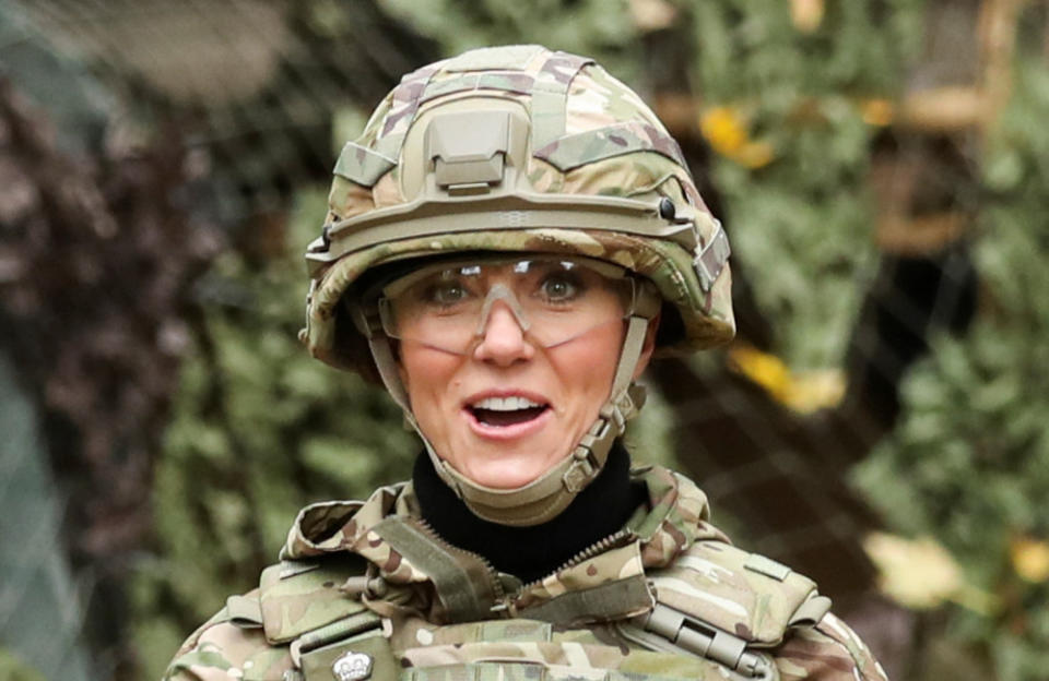 Catherine, Princess of Wales dons full military uniform as she visits ...