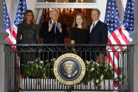 Judge Amy Coney is sworn in as an associate justice of the U.S. Supreme Court at the White House in Washington