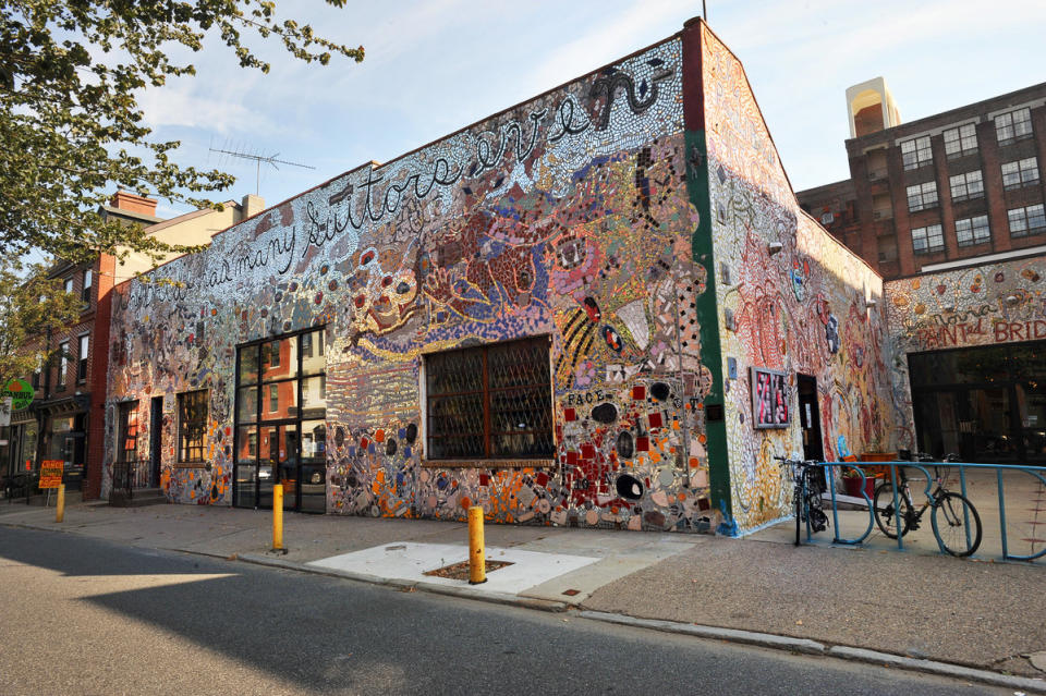 <span class="icon icon--xs icon__camera">  </span> <span class="credit font--s-m upper black"> <b>Sharon Gekoski-Kimmel </b> </span> <div class="caption space-half--right font--s-m gray--med db"> Exterior of Painted Bride Art Center in Philadelphia in September 2010. </div>