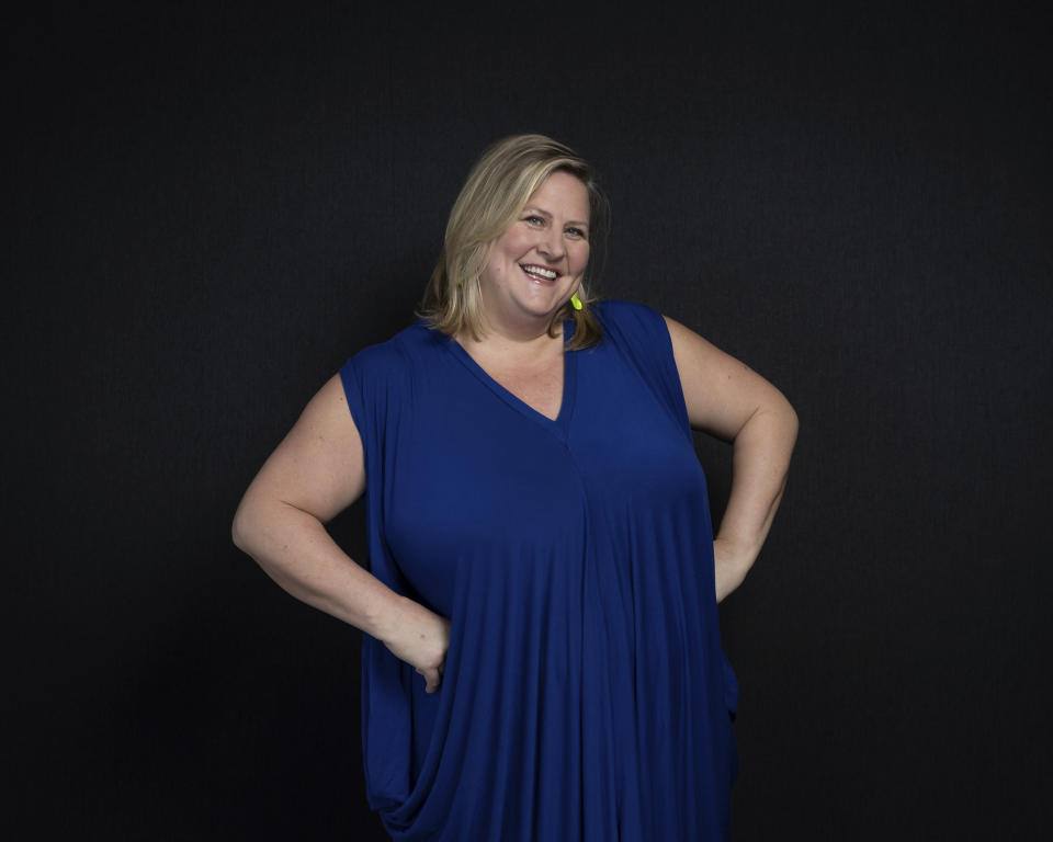 Bridget Everett poses for a portrait to promote "Somebody Somewhere" on Thursday, March 30, 2023, in New York. (Photo by Christopher Smith/Invision/AP)