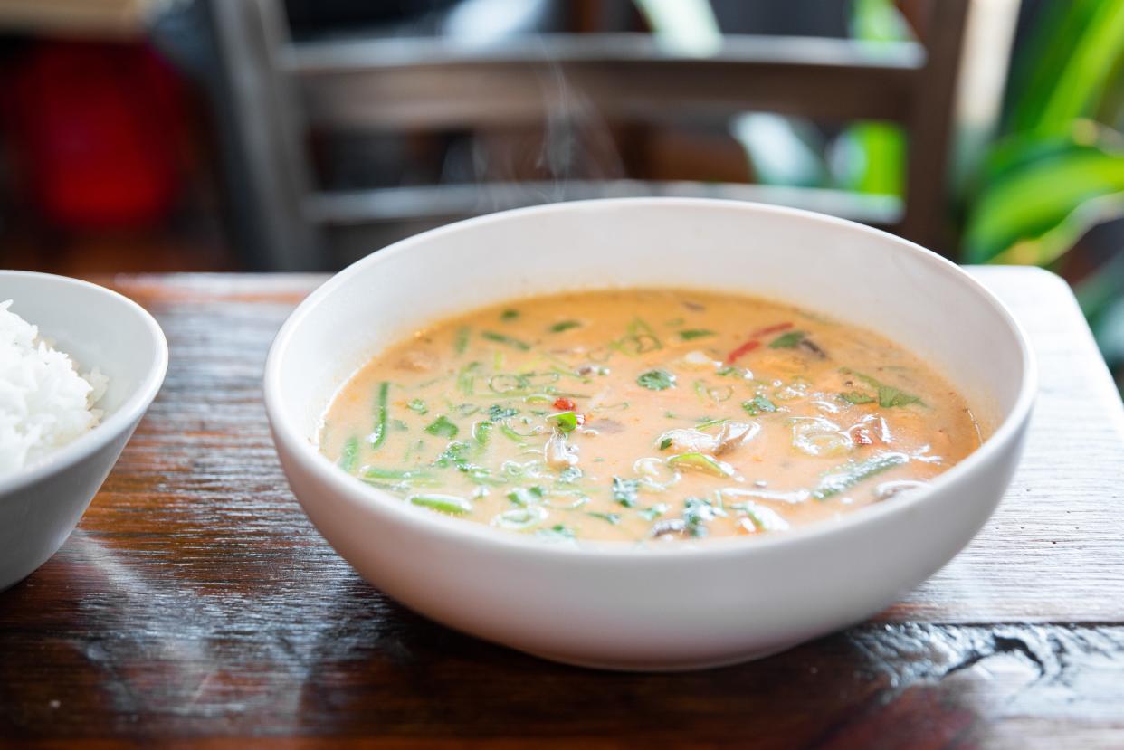 Thai Pearl's tom kha, a Thai-style soup made with coconut milk.