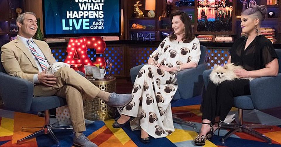 The 32-year-old TV presenter appeared on the show, alongside Patricia Altschul, to promote her new memoir ‘There Is No F***ing Secret’ (Photo: Bravo)