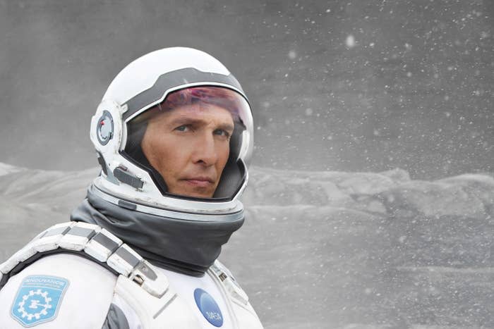 Closeup of Matthew McConaughey in "Interstellar"