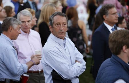 FILE PHOTO: Rep. Mark Sanford (R-SC) attends a picnic for members of Congress hosted by U.S. President Barack Obama at the White House in Washington September 17, 2014. REUTERS/Kevin Lamarque/Files