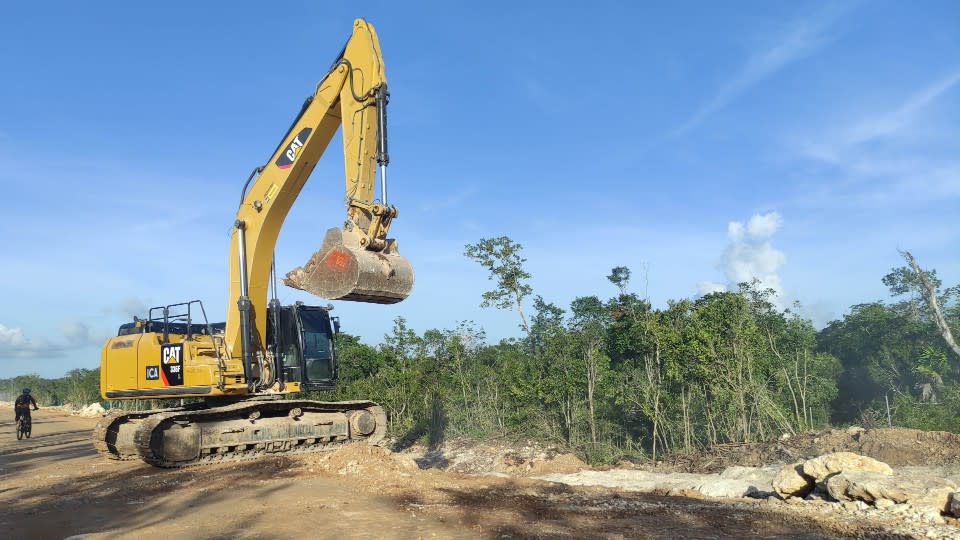 Construcción del tren maya (Vía Getty Images)