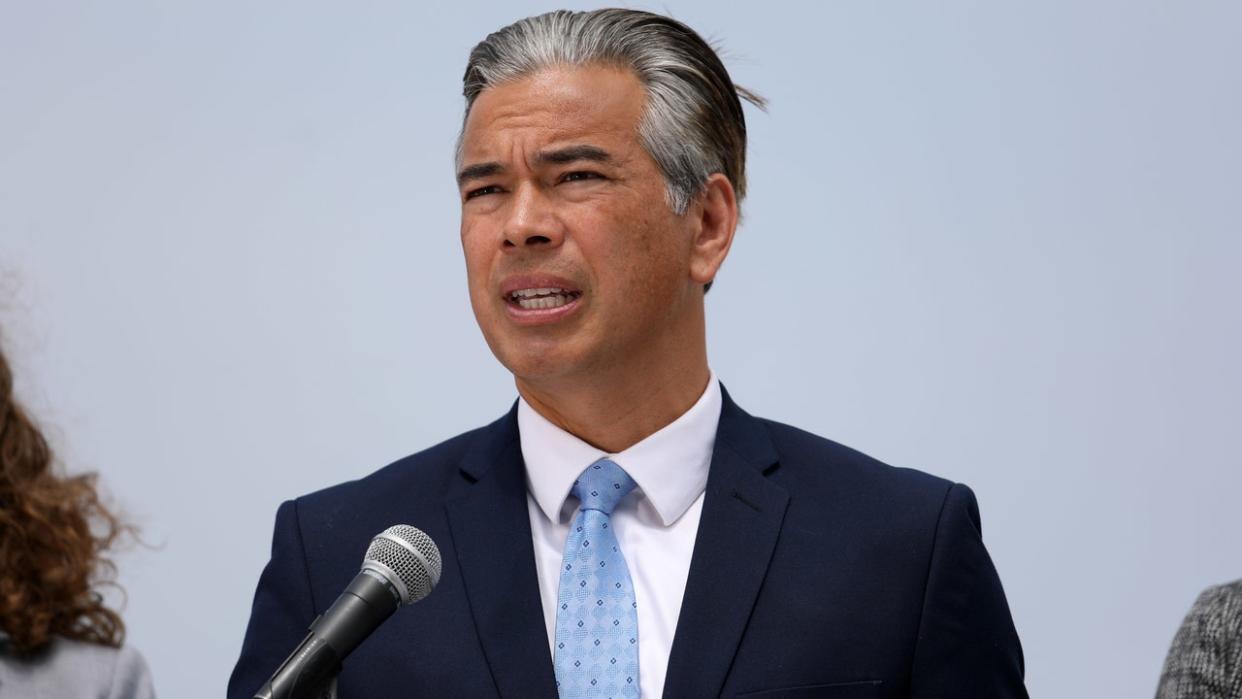 <div>PLAYA DEL REY, CA - APRIL 28: California Attorney General Rob Bonta, flanked by his legal team, announced Thursday at Dockweiler State Beach that his office has launched an unprecedented investigation into the fossil fuel and petrochemical industries alleged role in causing and exacerbating the plastic pollution crisis on Thursday, April 28, 2022 in Playa Del Rey, CA. (Gary Coronado / Los Angeles Times via Getty Images)</div>