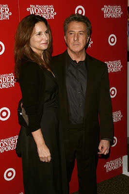 Dustin Hoffman and wife at the New York City premiere of Fox Walden's Mr. Magorium's Wonder Emporium