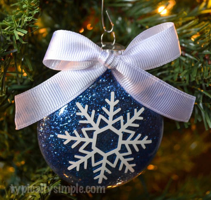 Snowflake Glass Ball Ornaments