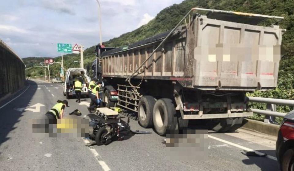 新北市林口發生一起嚴重車禍。（圖／翻攝畫面）