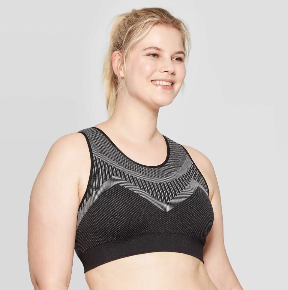 The bra comes in sizes 1X to 4X. Get it for $22 at Target. 