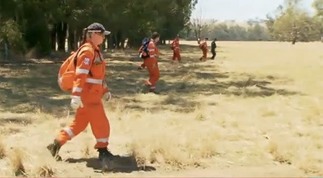 SES rescue crews conducted extensive searches for the body. Picture: 7 News