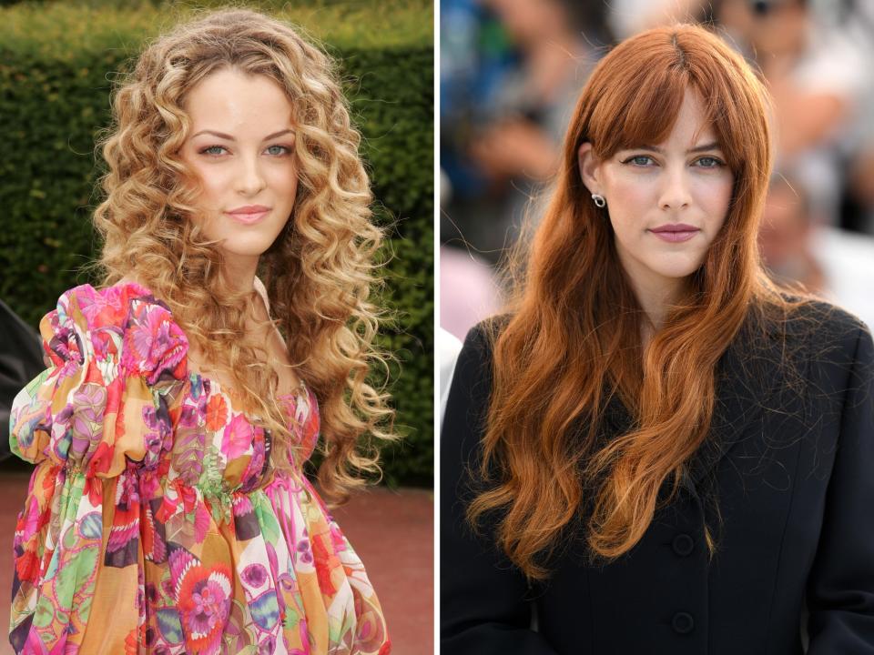 Riley Keough in 2004 and in 2022