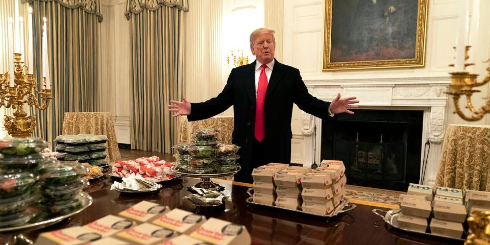 Trump fast food white house