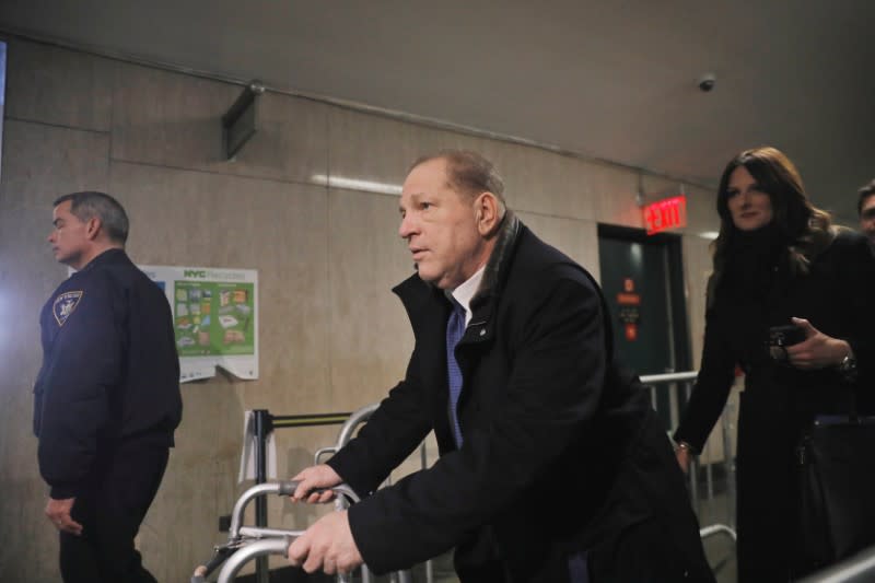 Film producer Harvey Weinstein departs New York Criminal Court in the Manhattan borough of New York City