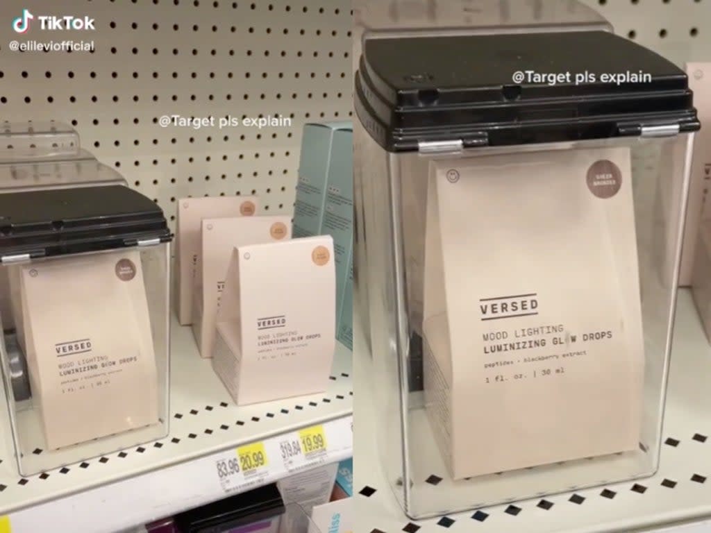 Target accused of racism for locking up darker shades of cosmetic product (TikTok / @elileviofficial)