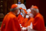 Pope Francis elevates 13 prelates to the rank of cardinal, at St. Peter's Basilica at the Vatican