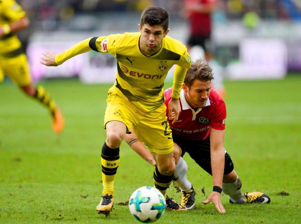 Pulisic is already a star after breaking into Dortmund's team two years ago (Bongarts)