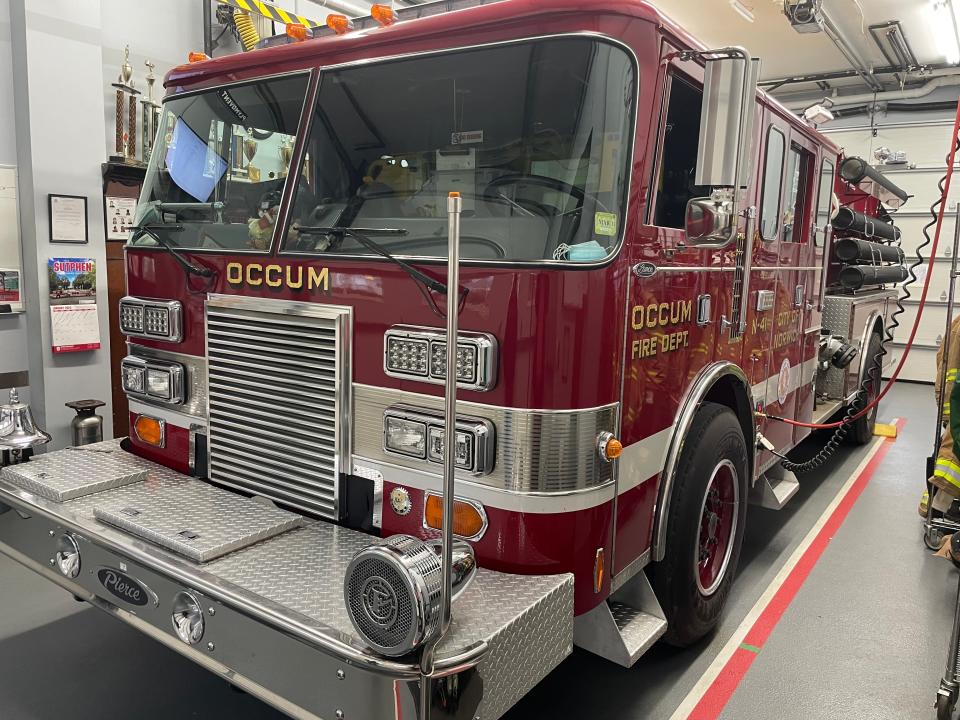 An Occum Volunteer Fire Department Truck.