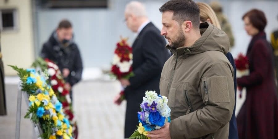 In Lviv, Zelenskyi honored the memory of the fallen Ukrainian soldiers