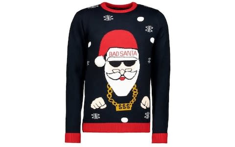 Boohoo Man Bad Santa Christmas Jumper - Credit: Boohoo Man