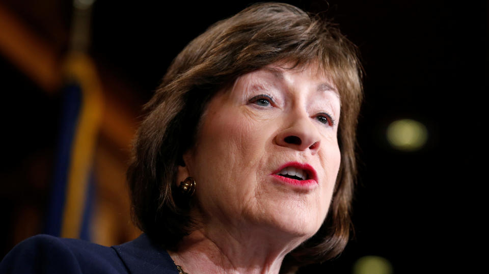 Sen. Susan Collins (R-Maine) said on Sunday she would not support a