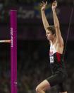 Derek Drouin clears 2.29 metres to place 6th in qualifying for the high jump final at the 2012 London Olympics, August 5, 2012. Canada's Michael Mason finished 12th and also made the high jump final. THE CANADIAN PRESS/HO, COC - Jason Ransom