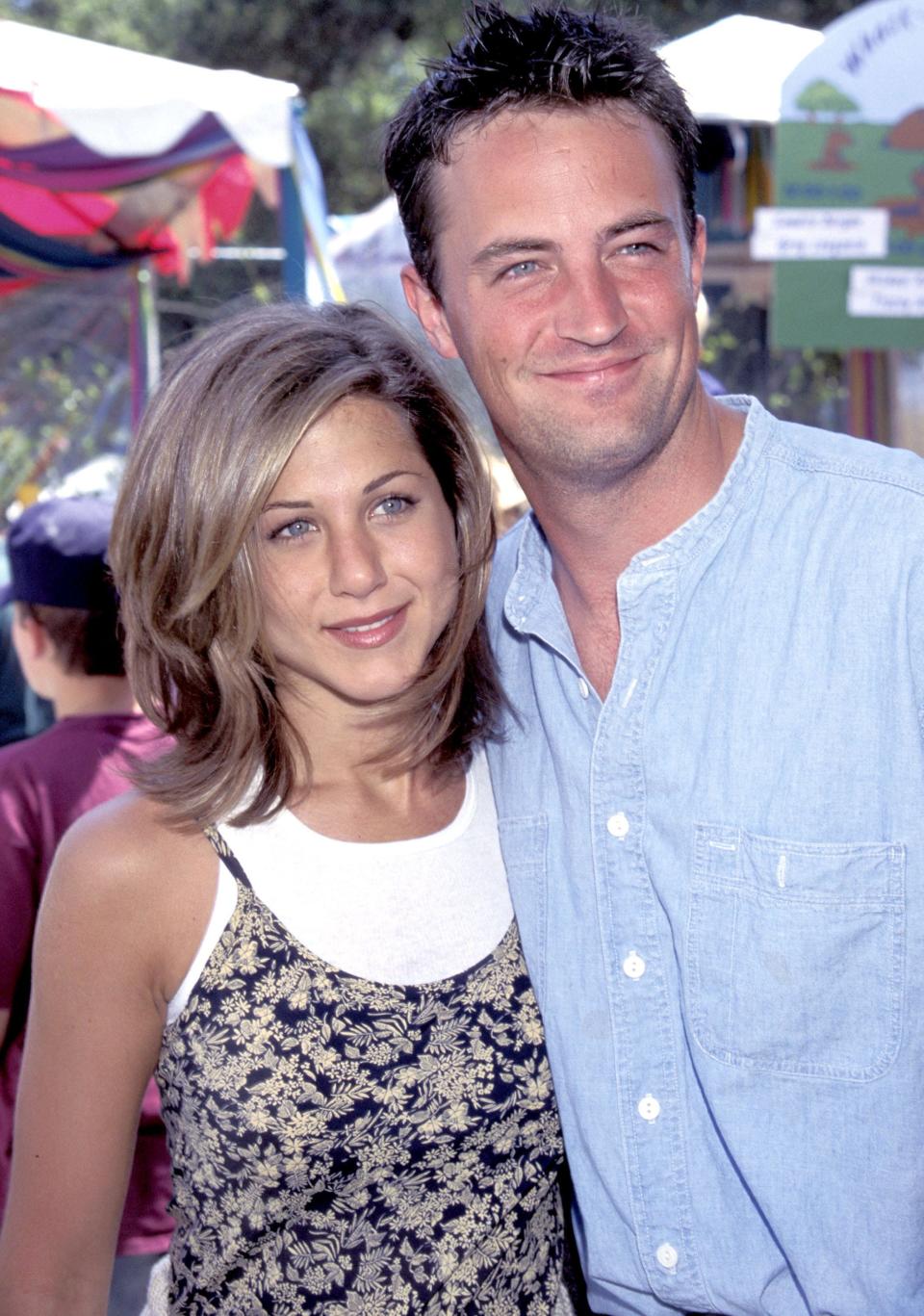 Jennifer Aniston and Matthew Perry in 1995.