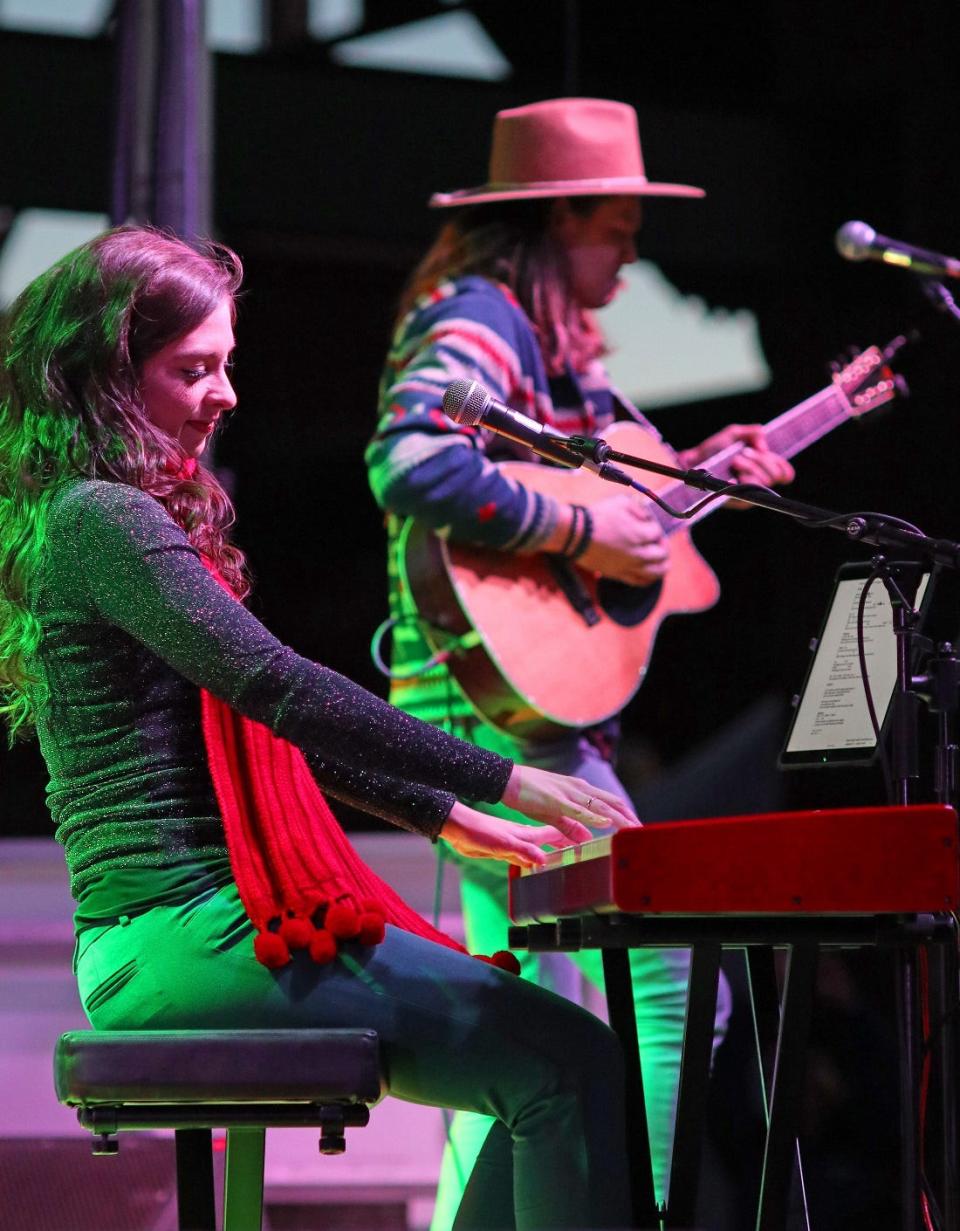 Maggie McClure and Shane Henry of The Imaginaries perform in 2018 at the Bricktown Tree Lighting Festival as part of Downtown in December.