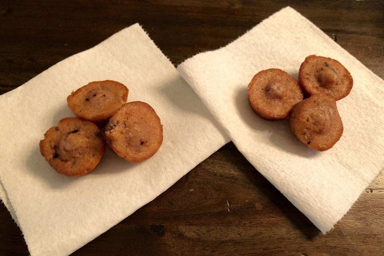 hostess vs aldi blueberry mini muffins samples