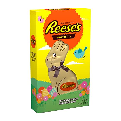 REESE'S Milk Chocolate Peanut Butter Bunny, Easter Candy Candy Gift Box, 5 Oz (6 Count)