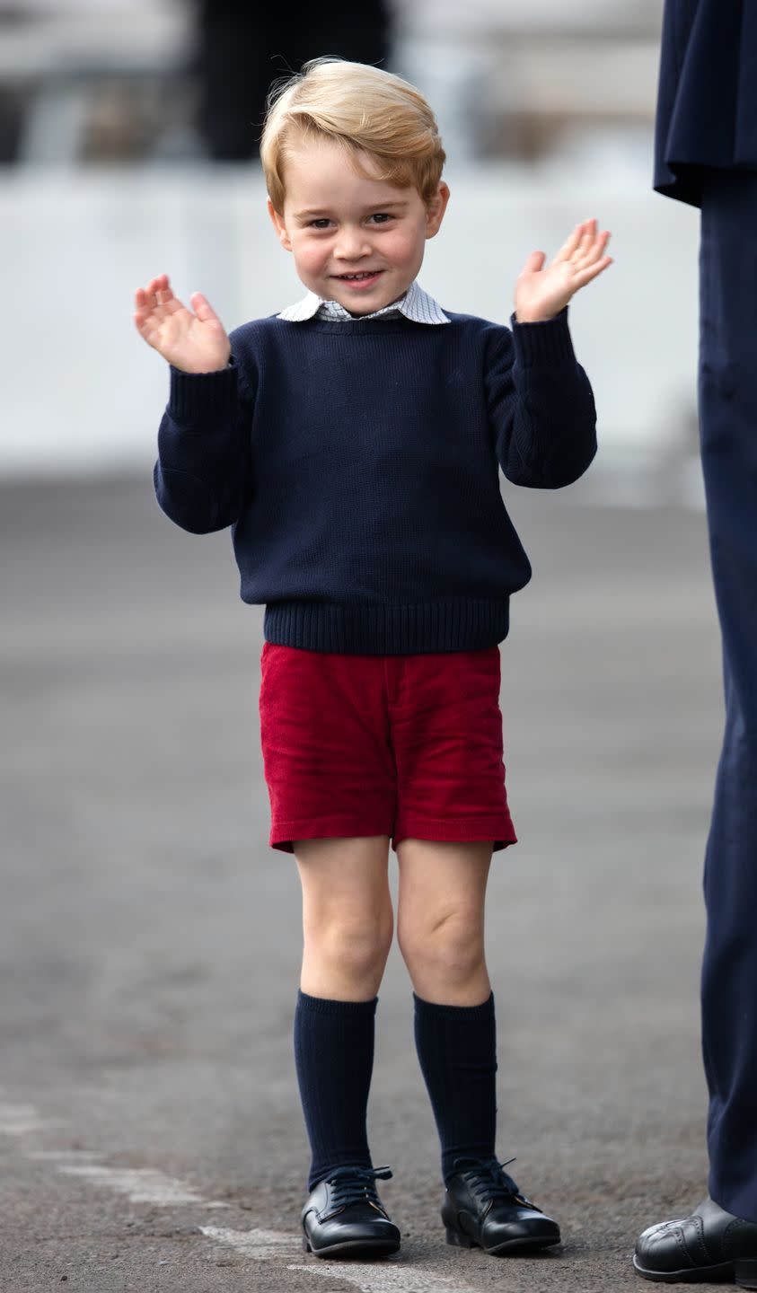 <p>The eight-year-old royal—as the firstborn to Prince William and Catherine, Duchess of Cambridge—is third in line to the British throne.</p>