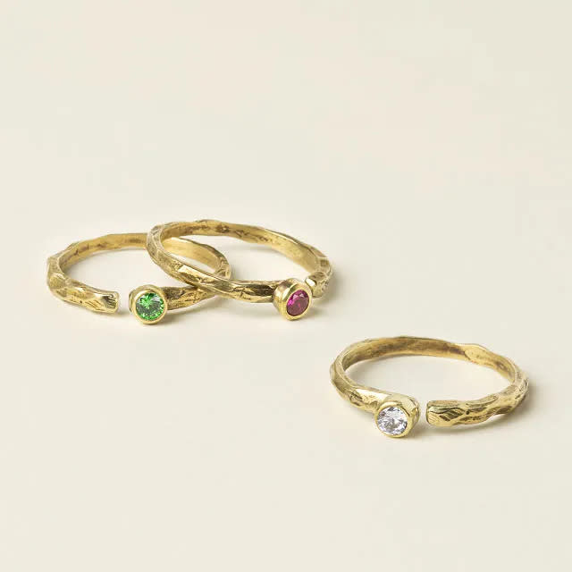 Birth Month Stacking Ring. Image via Uncommon Goods.