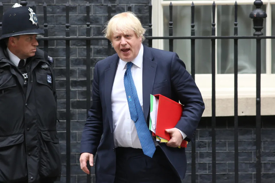 Foreign Secretary Boris Johnson arriving in Downing Street, London, as Prime Minister Theresa May is to visit the Queen at Buckingham Palace later to mark the dissolution of Parliament for the General Election.