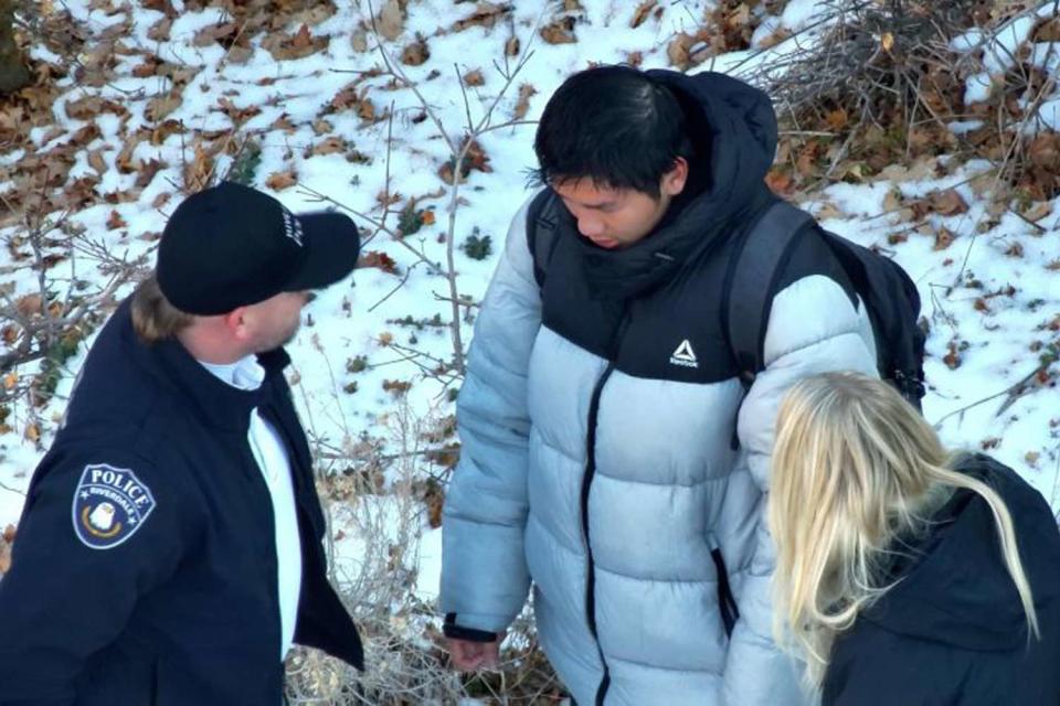 <p>Riverdale Police Department</p> Khai Zhuang, a 17-year-old exchange student from China, was found in the mountains of Utah after a "cyber-kidnapping" plot