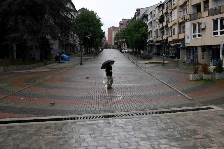 Voters were few and far between hours after polling stations opened in four Kosovo towns (STRINGER)