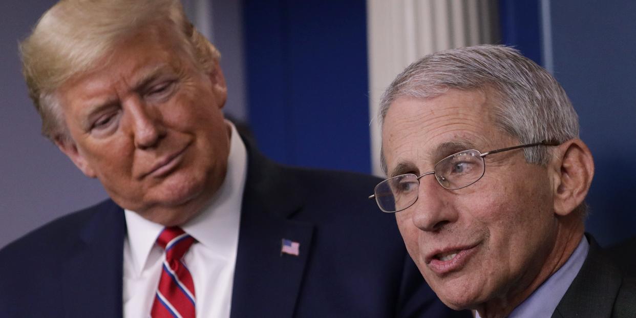 Trump and Fauci March 20