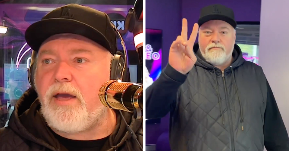 Kyle Sandilands walking out of his radio show.