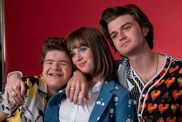 Gaten Matarazzo, Maya Hawke and Joe Keery at the 