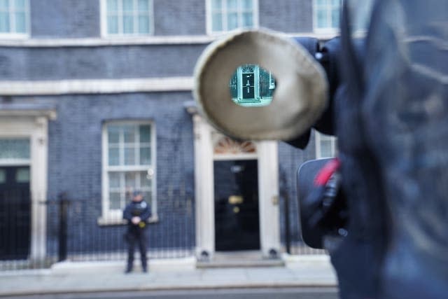 The door of the Prime Minister’s official residence in Downing Street 