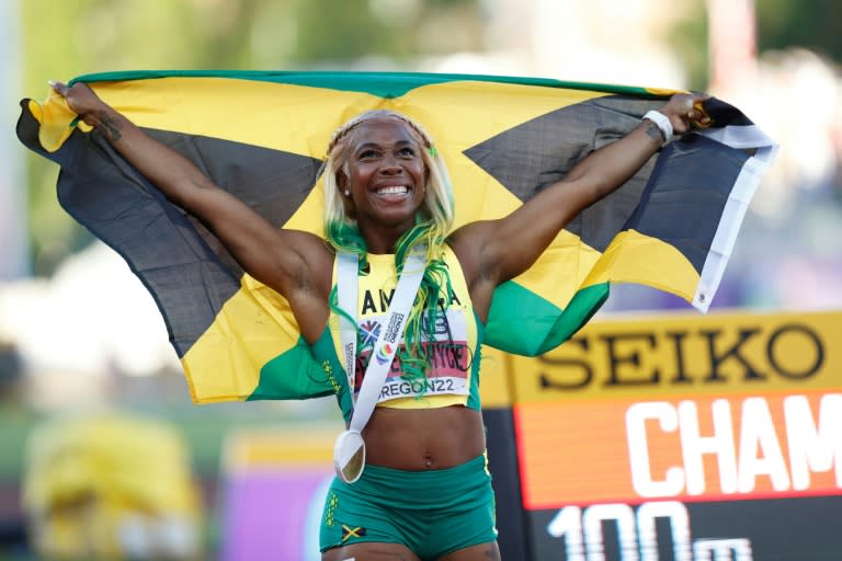 Shelly-Ann Fraser-Pryce won her 100m heat on the first day of the Jamaican Olympic athletics trials (Steph Chambers)