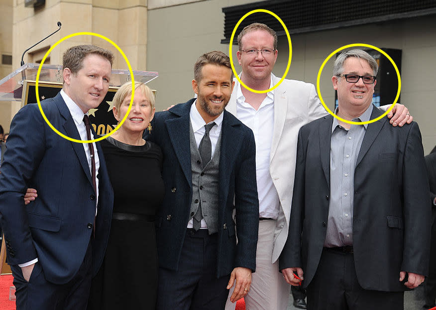 Ryan Reynolds with mother and brothers at Ryan Reynolds' Star Ceremony On The Hollywood Walk Of Fame