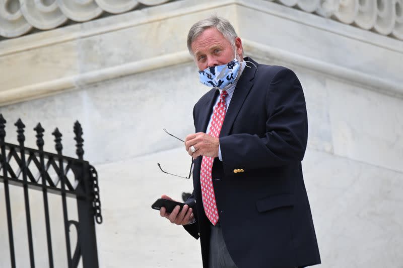 Sen. Burr leaves the U.S. Capitol after voting in Washington