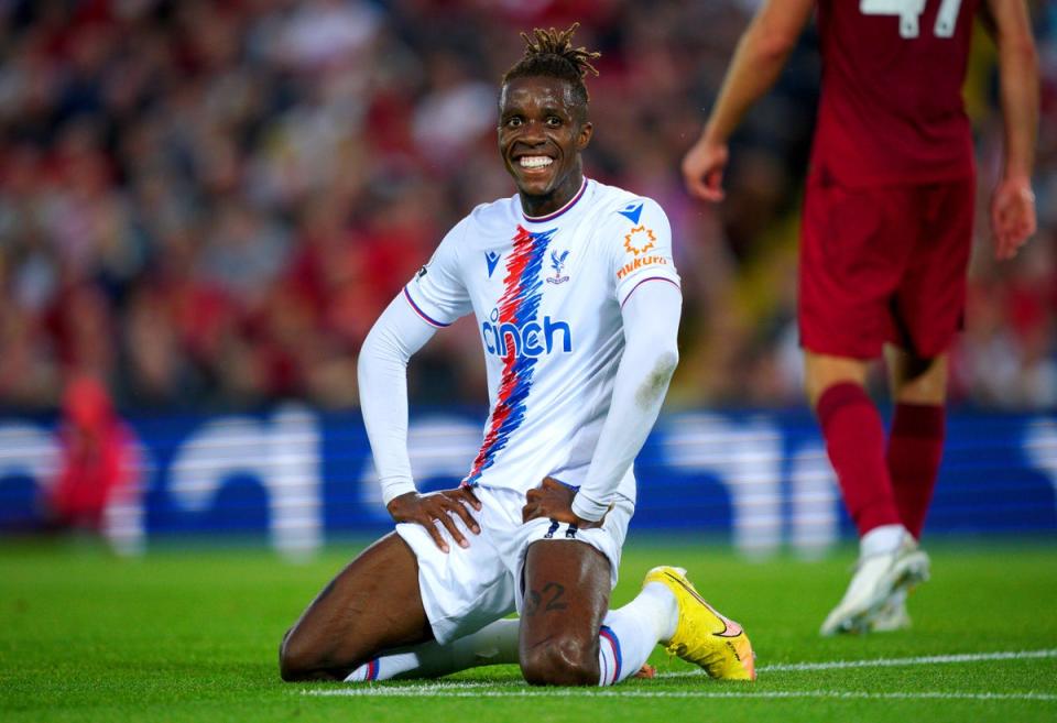 Wilfried Zaha netted against Liverpool on Monday night (Peter Byrne/PA) (PA Wire)