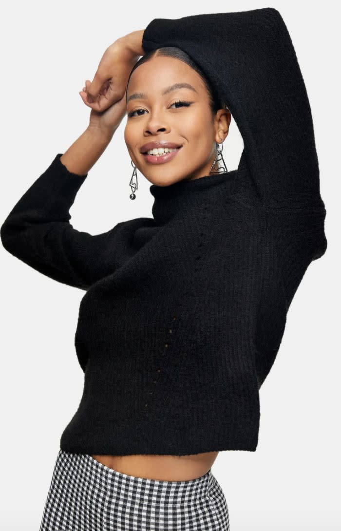 The start of sweater weather means that readers wanted to get their winter wardrobe ready. This <a href="https://fave.co/3myZnfM" target="_blank" rel="noopener noreferrer">Topshop cropped sweater</a> was a <a href="https://www.huffpost.com/entry/nordstrom-black-friday-deal-2020_l_5fa41219c5b6b35537e473b5" target="_blank" rel="noopener noreferrer">popular pick</a>, featuring trends like roll-neck and puffed sleeves. And it's currently still on sale. <a href="https://fave.co/2KPXdKQ" target="_blank" rel="noopener noreferrer">Find it on sale for $46 at Nordstrom</a>.